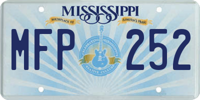 MS license plate MFP252