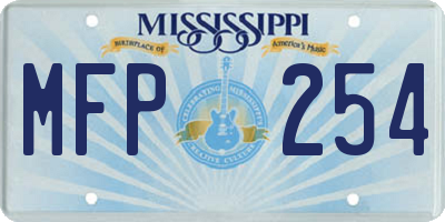 MS license plate MFP254