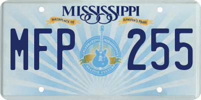 MS license plate MFP255