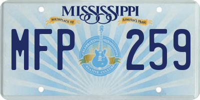 MS license plate MFP259