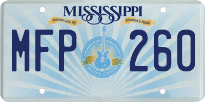 MS license plate MFP260
