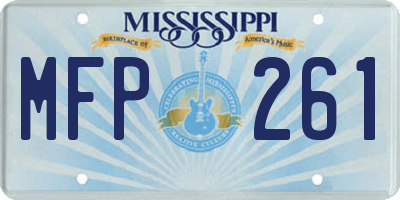 MS license plate MFP261