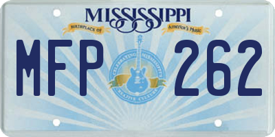 MS license plate MFP262