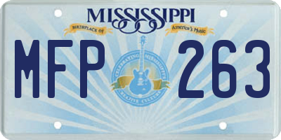 MS license plate MFP263