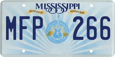 MS license plate MFP266