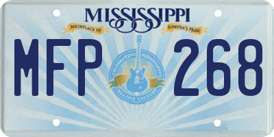 MS license plate MFP268