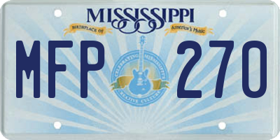 MS license plate MFP270