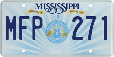 MS license plate MFP271