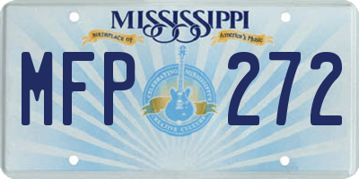 MS license plate MFP272