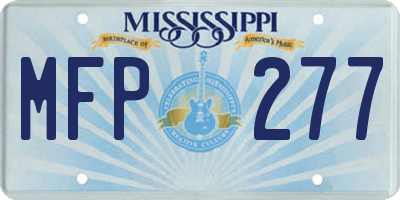 MS license plate MFP277