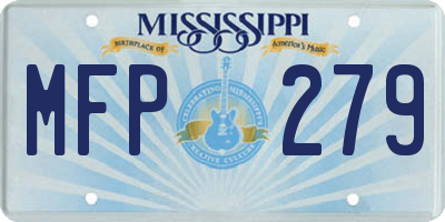 MS license plate MFP279