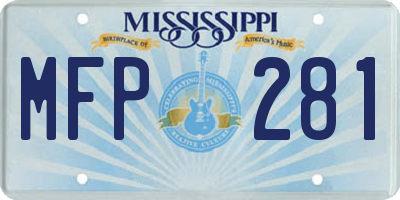 MS license plate MFP281