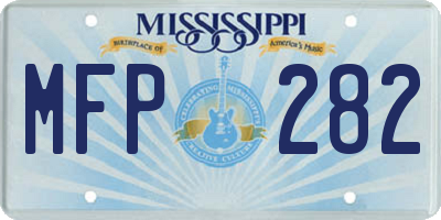 MS license plate MFP282