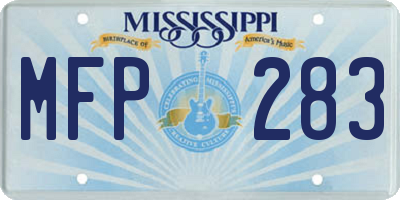 MS license plate MFP283
