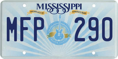 MS license plate MFP290