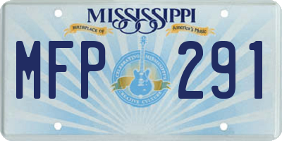 MS license plate MFP291