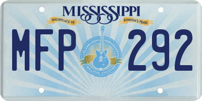 MS license plate MFP292