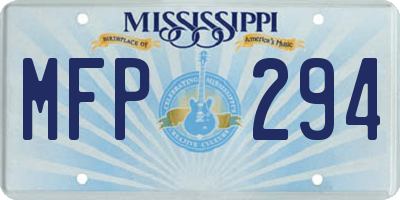 MS license plate MFP294