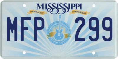 MS license plate MFP299