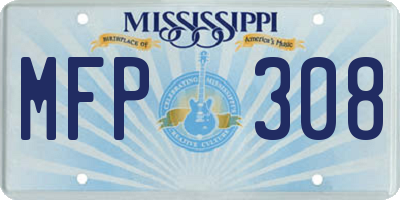 MS license plate MFP308