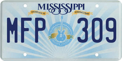 MS license plate MFP309