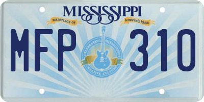 MS license plate MFP310