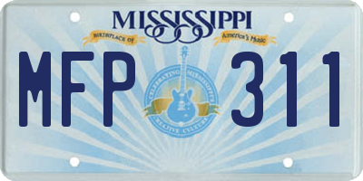 MS license plate MFP311