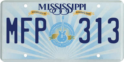 MS license plate MFP313