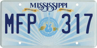 MS license plate MFP317