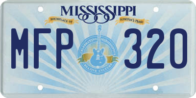 MS license plate MFP320
