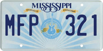 MS license plate MFP321