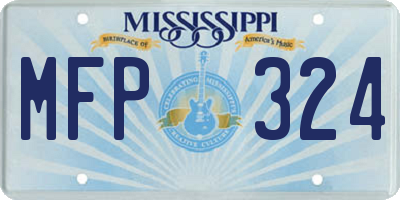 MS license plate MFP324