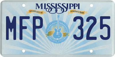 MS license plate MFP325