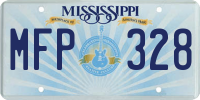 MS license plate MFP328
