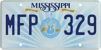 MS license plate MFP329