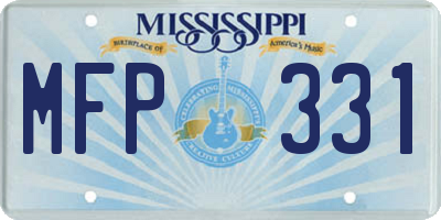 MS license plate MFP331