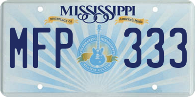 MS license plate MFP333
