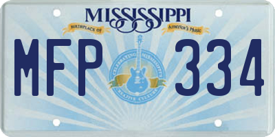 MS license plate MFP334
