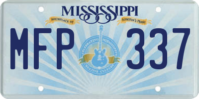 MS license plate MFP337