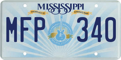 MS license plate MFP340