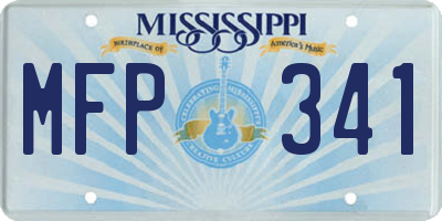 MS license plate MFP341