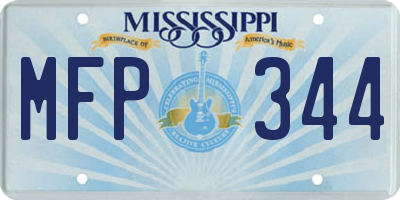 MS license plate MFP344
