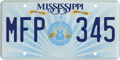 MS license plate MFP345