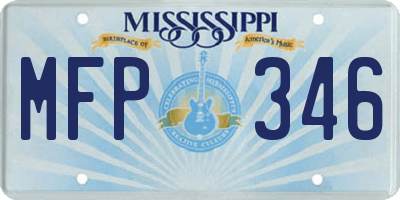 MS license plate MFP346