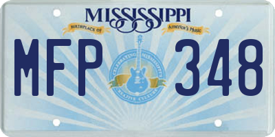 MS license plate MFP348