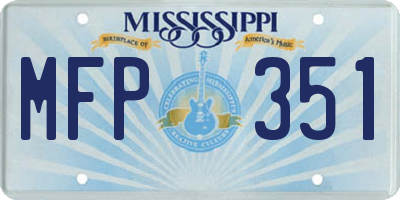 MS license plate MFP351