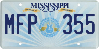 MS license plate MFP355