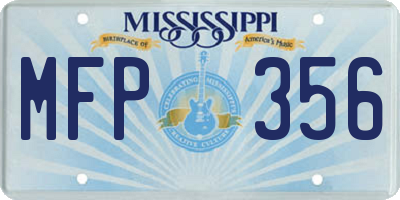 MS license plate MFP356