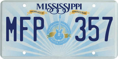 MS license plate MFP357