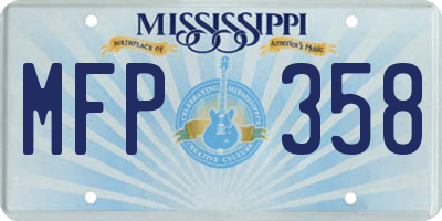 MS license plate MFP358